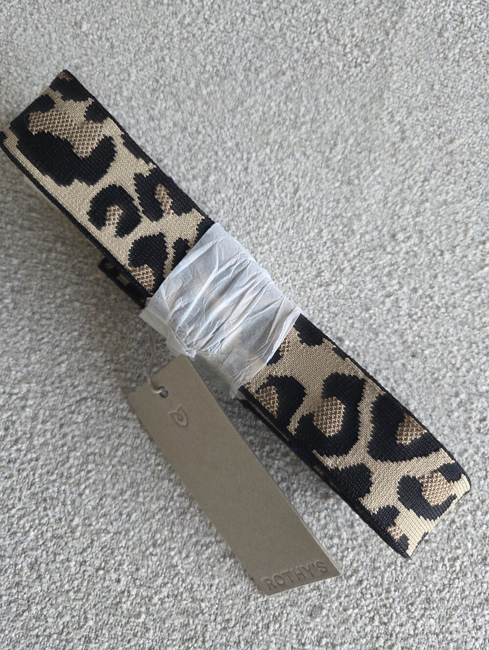​NWT Rothy's The Crossbody Bag Strap Desert Cat Leopard Print Adjustable - Picture 3 of 3